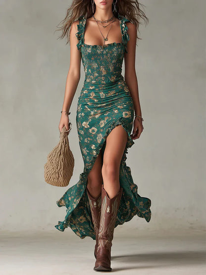 Victoria Maxi Bohemio Verde