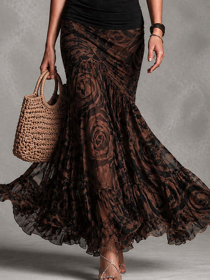 Suzette Top Negro y Falda Maxi
