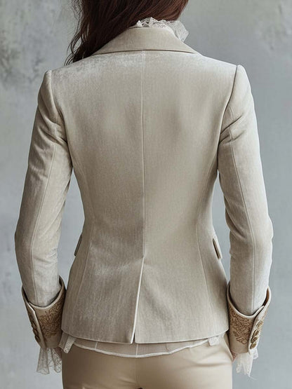 Amalia | Blazer sastre marfil bordado