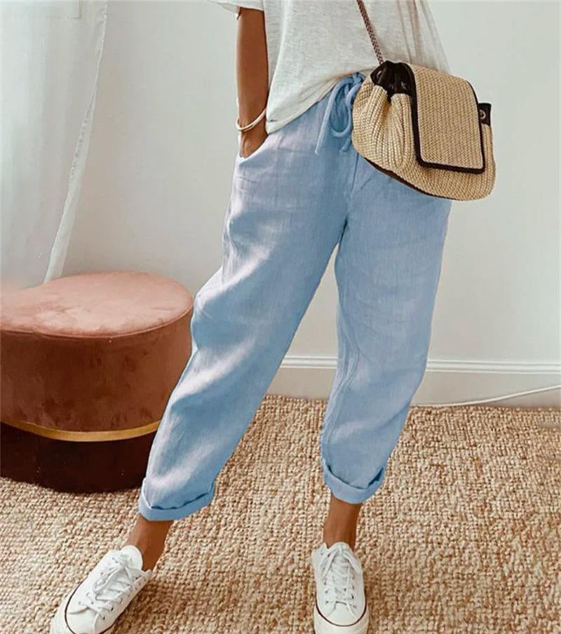 Sofía | Pantalón de lino de corte recto - Valeria Llorente
