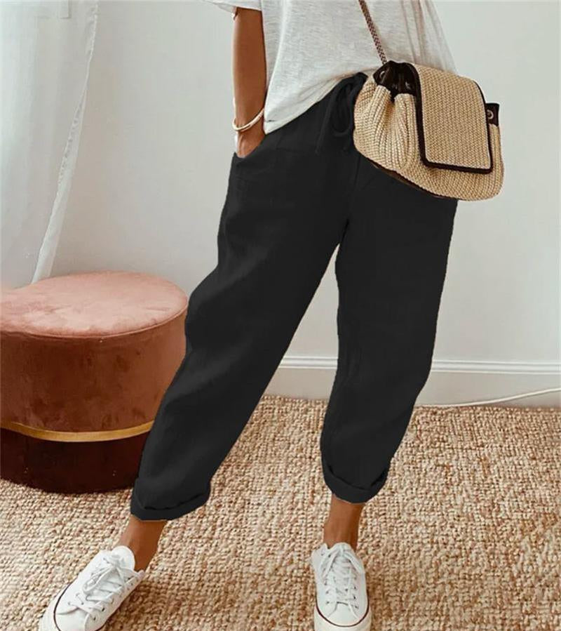 Sofía | Pantalón de lino de corte recto - Valeria Llorente