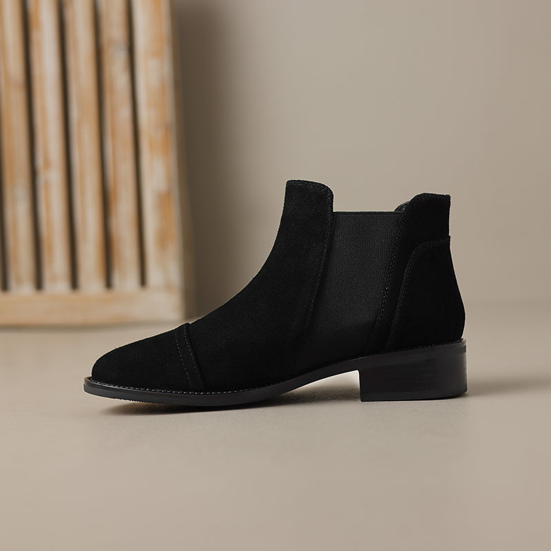 Leocadia | Botas de ante auténtico con detalle en la punta