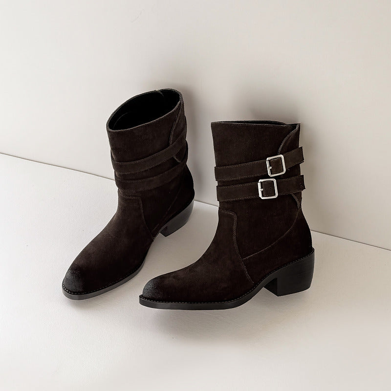 Felisa | Botas western de ante auténtico
