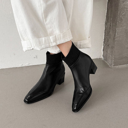 Gracia | Botines de piel auténtica con tacón