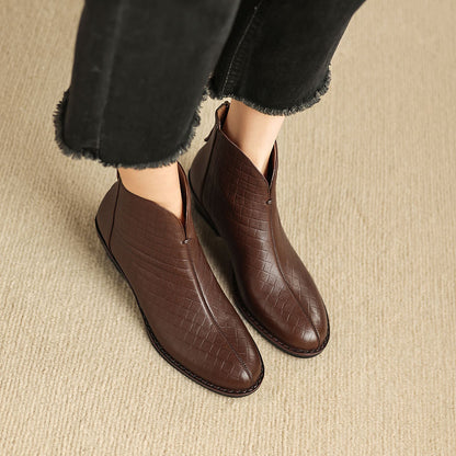 Iratxe | Botas de piel auténtica de caña recta