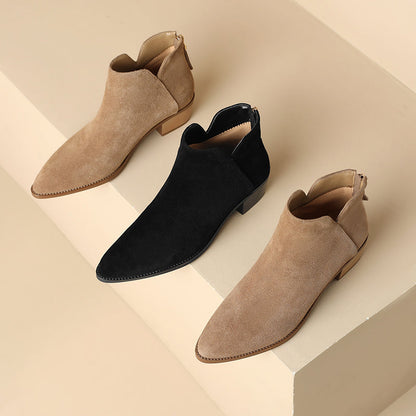 Rita | Botas rectas de piel auténtica