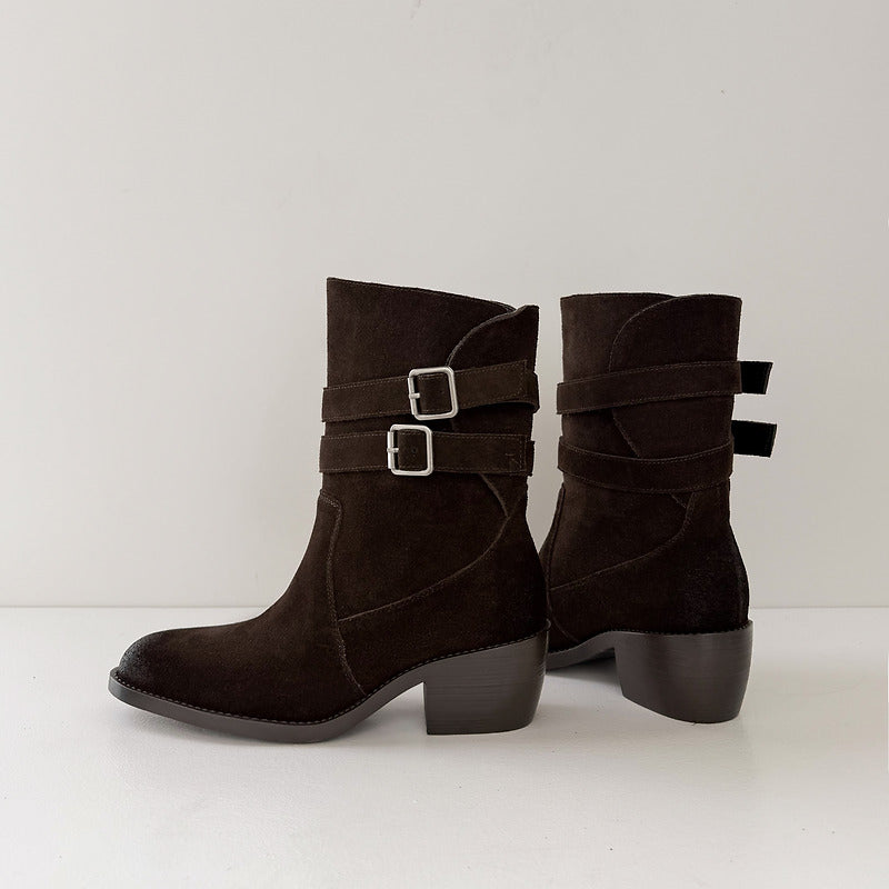 Felisa | Botas western de ante auténtico