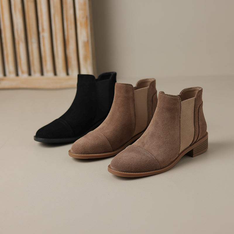 Leocadia | Botas de ante auténtico con detalle en la punta
