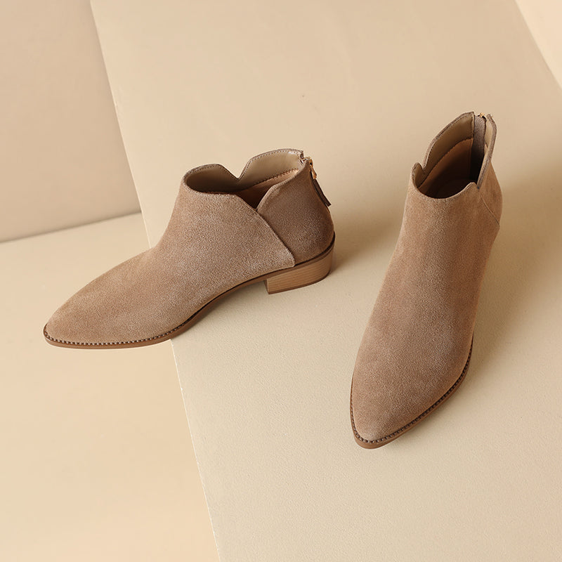 Rita | Botas rectas de piel auténtica