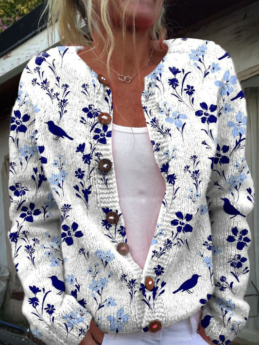 Nuria | Cárdigan de Pájaros y Flores