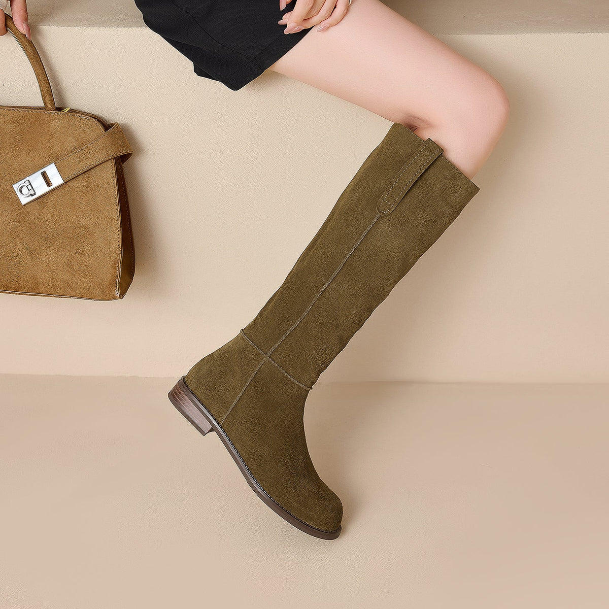 Úrsula | Botas de ante hasta la rodilla