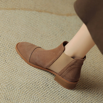 Leocadia | Botas de ante auténtico con detalle en la punta