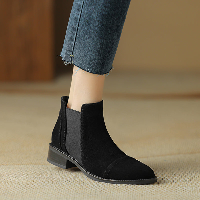 Leocadia | Botas de ante auténtico con detalle en la punta