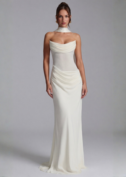 Ana | Vestido Maxi Drapeado Entallado
