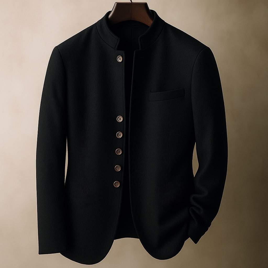 Alberto | Chaqueta de lana con cuello mao