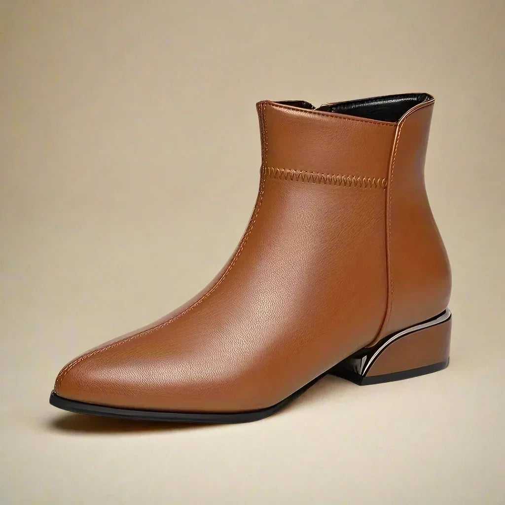 Lara | Botas de piel con tacón ancho