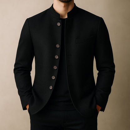 Alberto | Chaqueta de lana con cuello mao