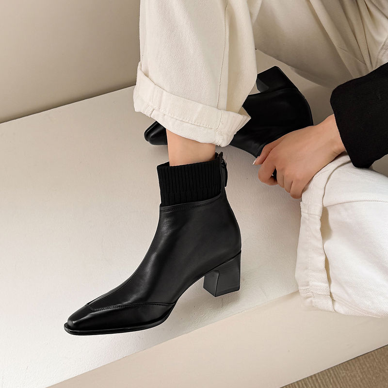 Gracia | Botines de piel auténtica con tacón