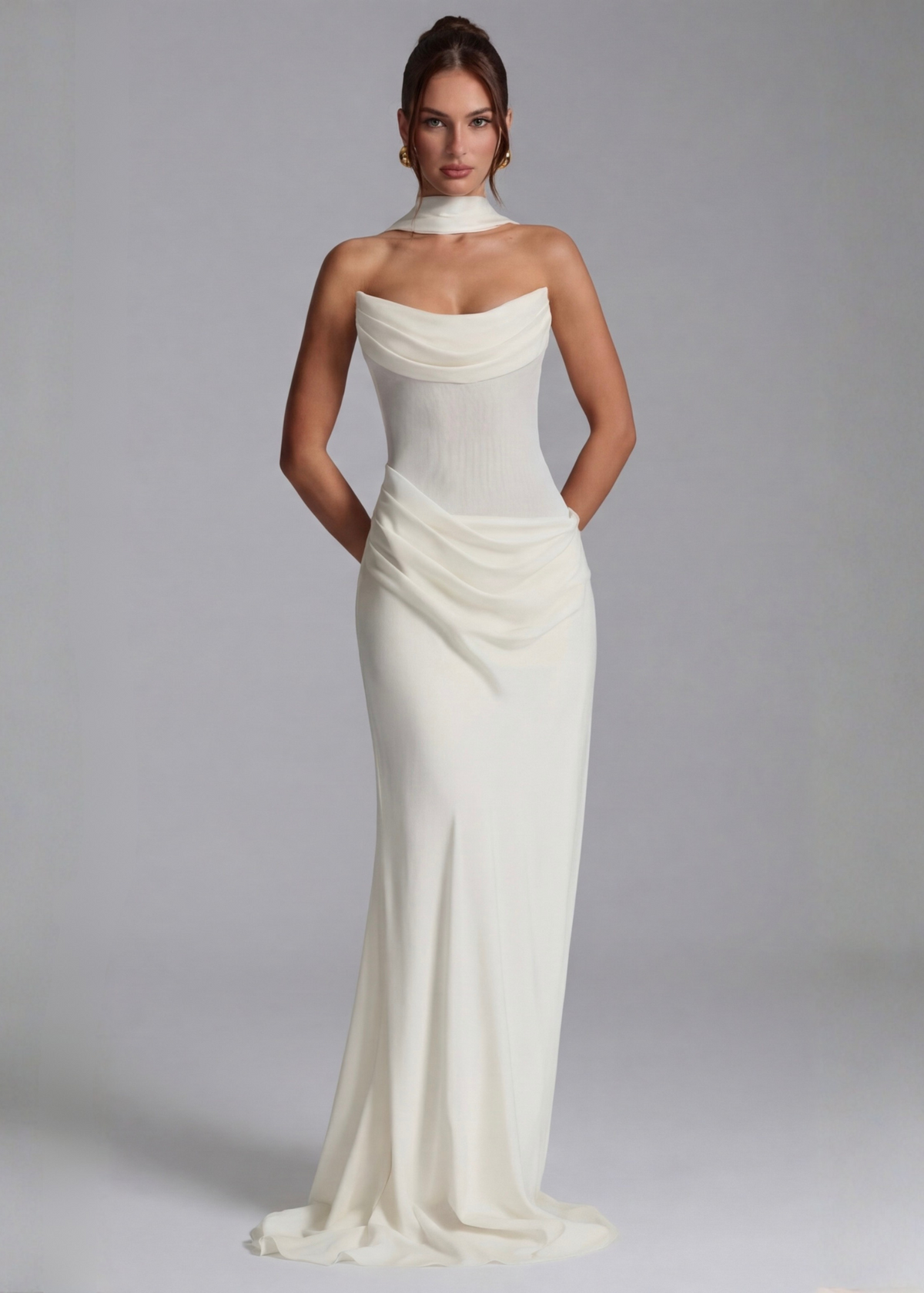 Ana | Vestido Maxi Drapeado Entallado