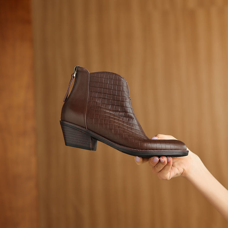 Iratxe | Botas de piel auténtica de caña recta