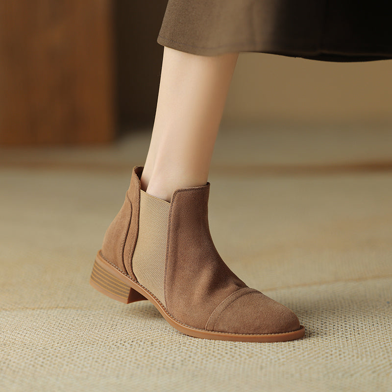 Leocadia | Botas de ante auténtico con detalle en la punta