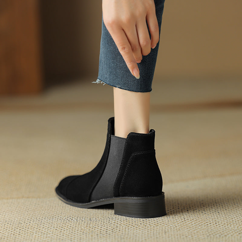 Leocadia | Botas de ante auténtico con detalle en la punta