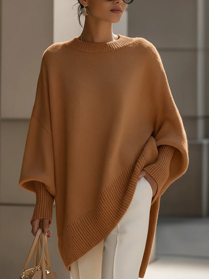 Teresa | Jersey holgado drapeado con cuello ancho