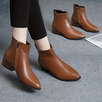 Lara | Botas de piel con tacón ancho