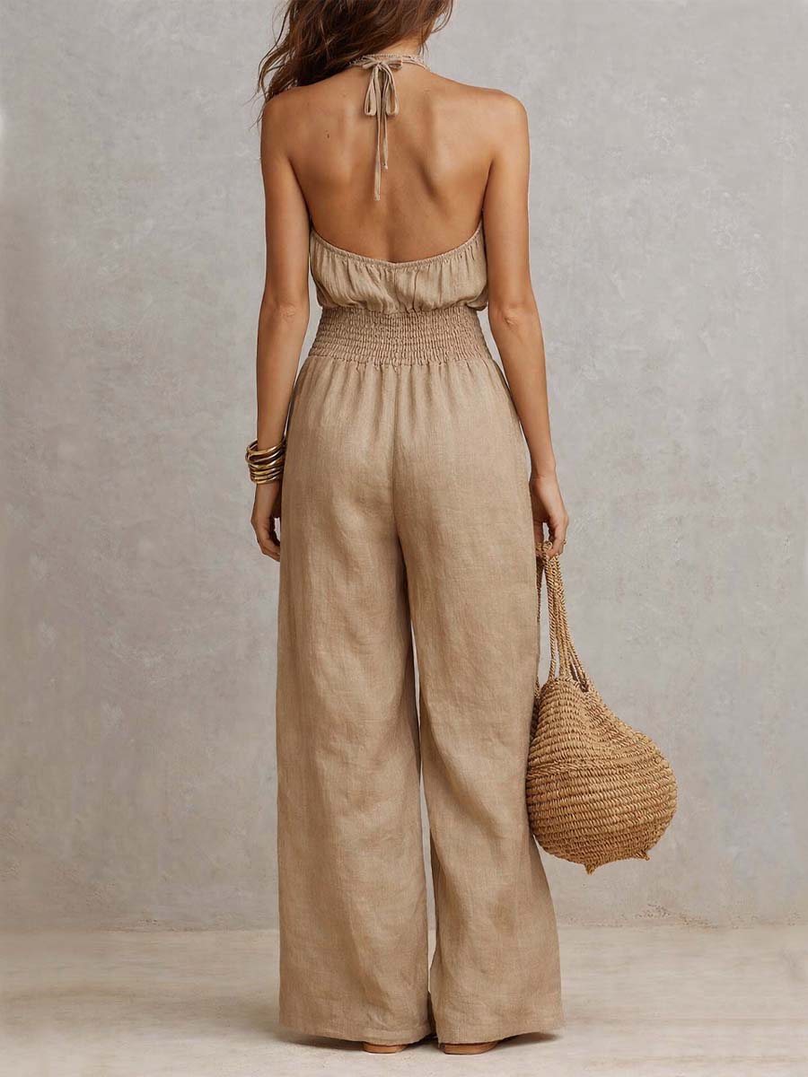 Javiera | Enterito halter de pierna ancha
