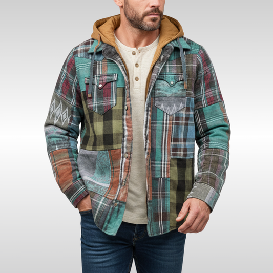 Rodrigo | Chaqueta de cuadros con capucha