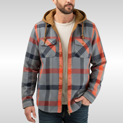 Rodrigo | Chaqueta de cuadros con capucha