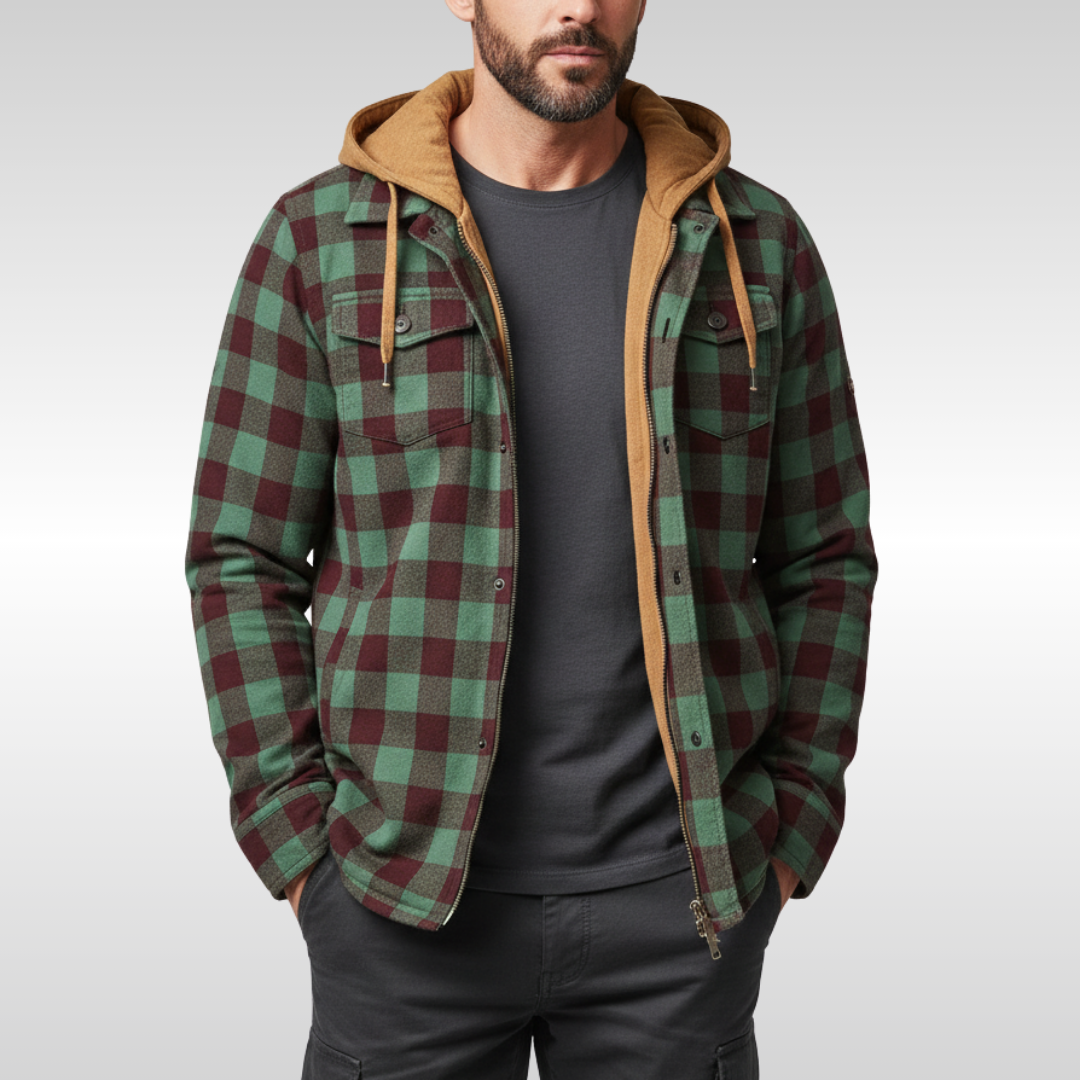 Rodrigo | Chaqueta de cuadros con capucha
