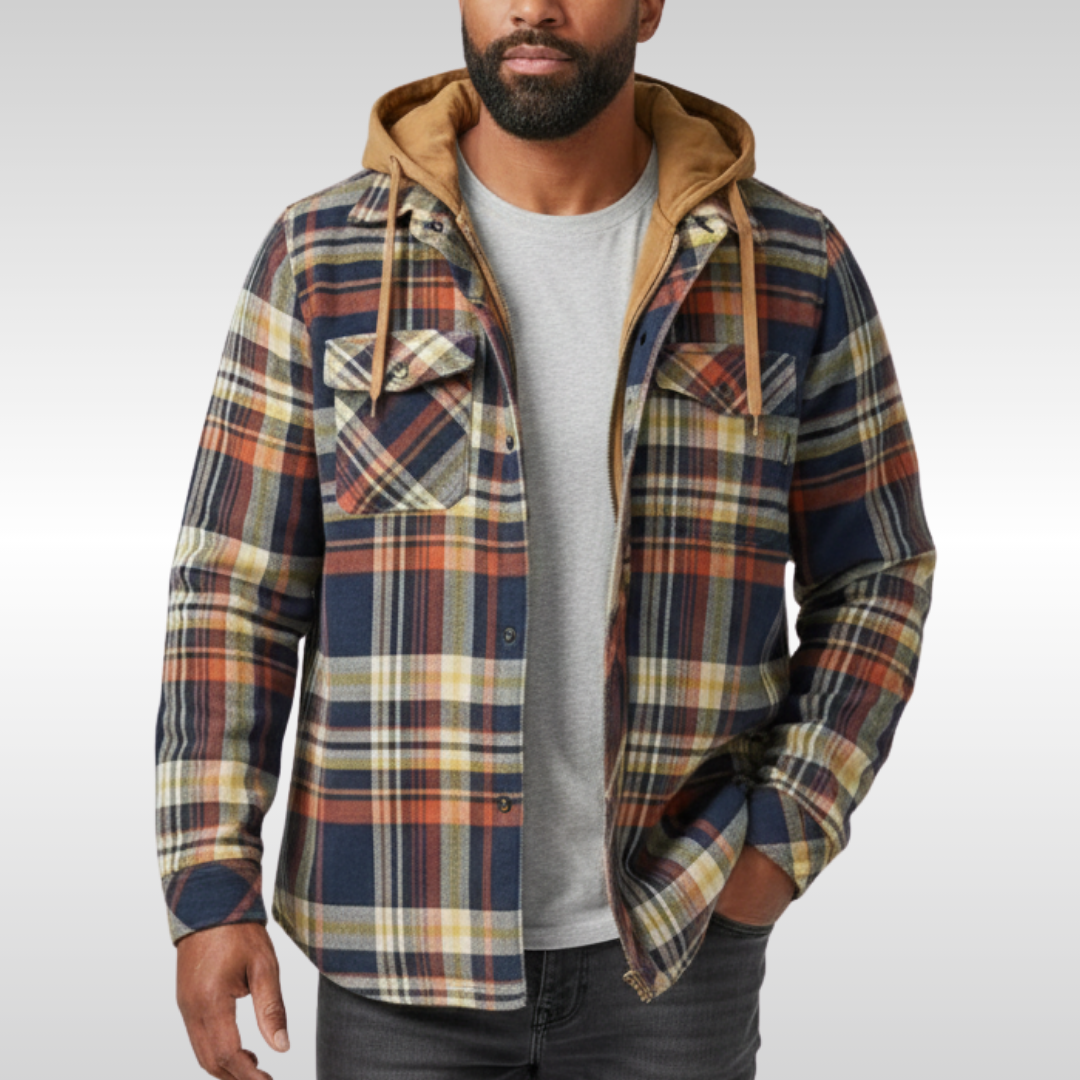 Rodrigo | Chaqueta de cuadros con capucha