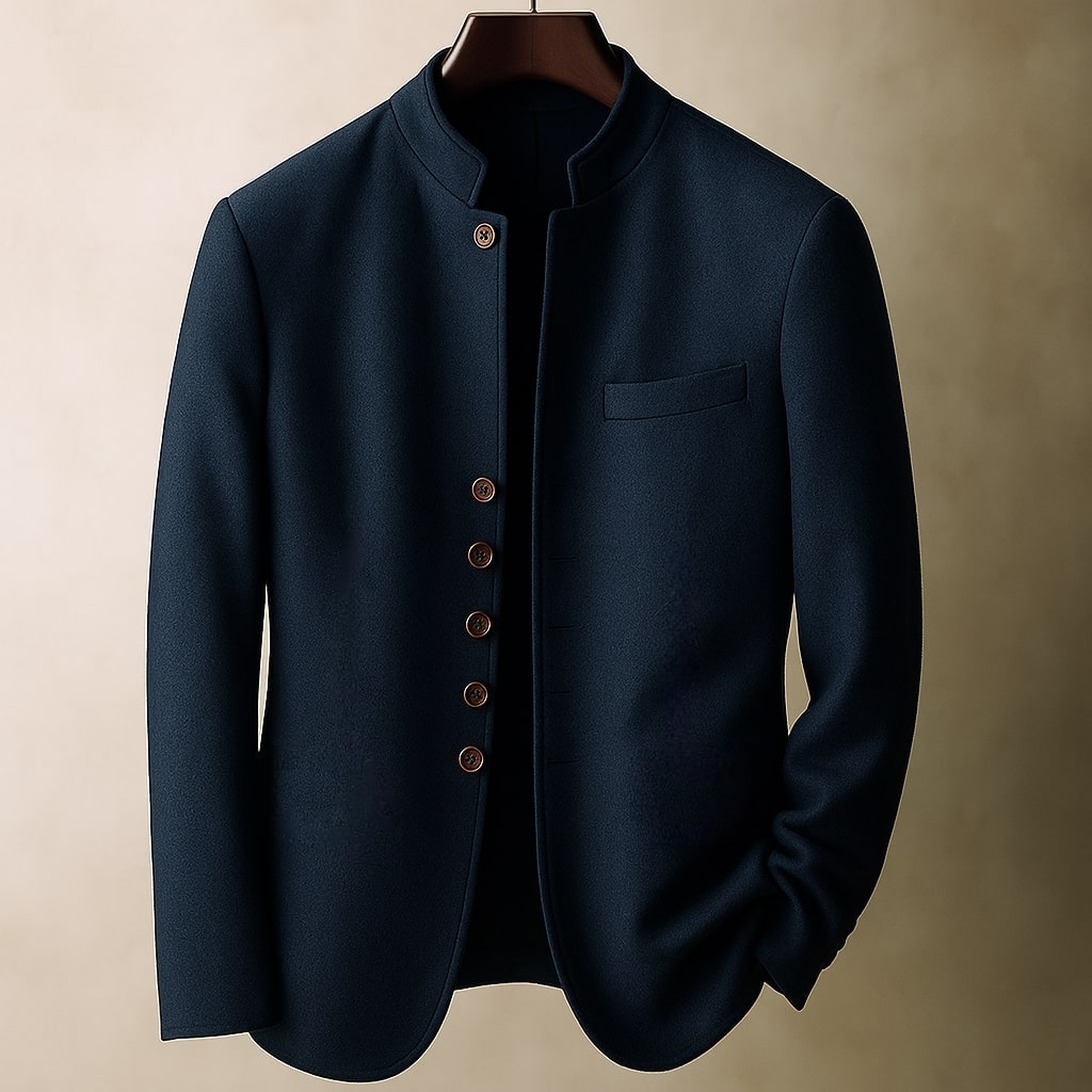 Alberto | Chaqueta de lana con cuello mao