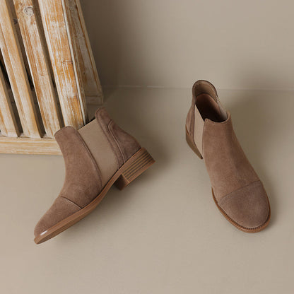 Leocadia | Botas de ante auténtico con detalle en la punta