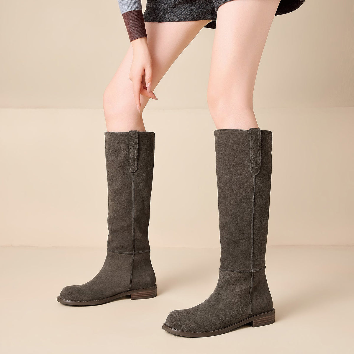 Úrsula | Botas de ante hasta la rodilla