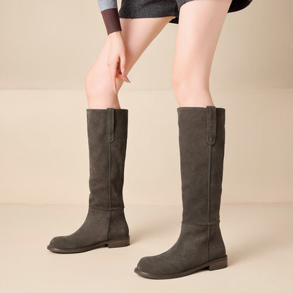 Úrsula | Botas de ante hasta la rodilla
