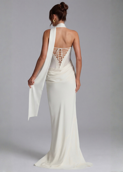 Ana | Vestido Maxi Drapeado Entallado