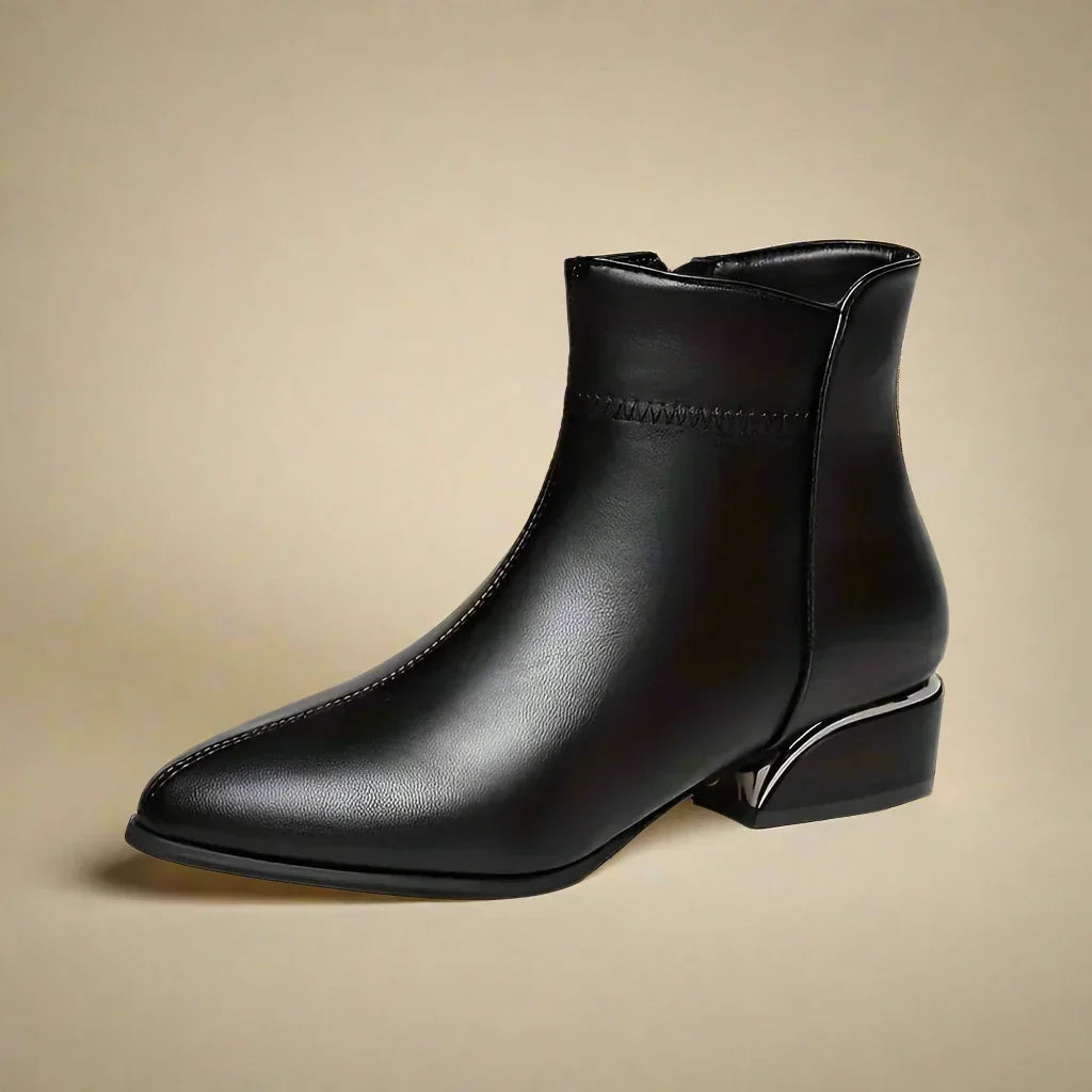 Lara | Botas de piel con tacón ancho