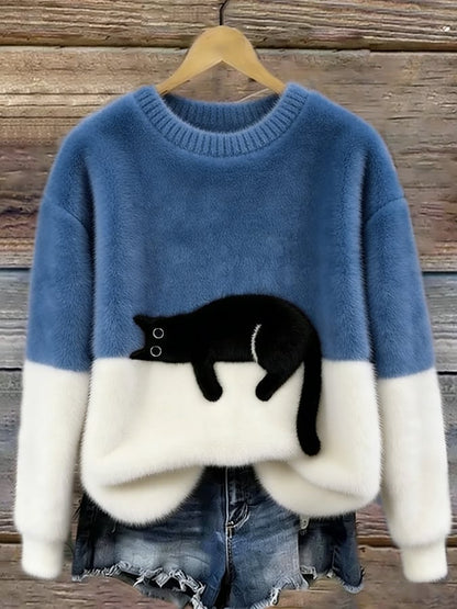 Alicia | Jersey suave de corte holgado — Azul