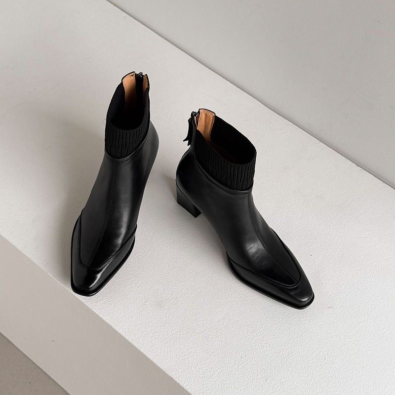 Gracia | Botines de piel auténtica con tacón