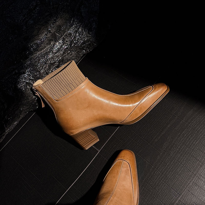 Gracia | Botines de piel auténtica con tacón
