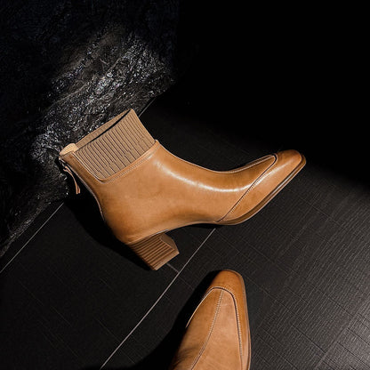 Gracia | Botines de piel auténtica con tacón