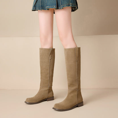 Úrsula | Botas de ante hasta la rodilla