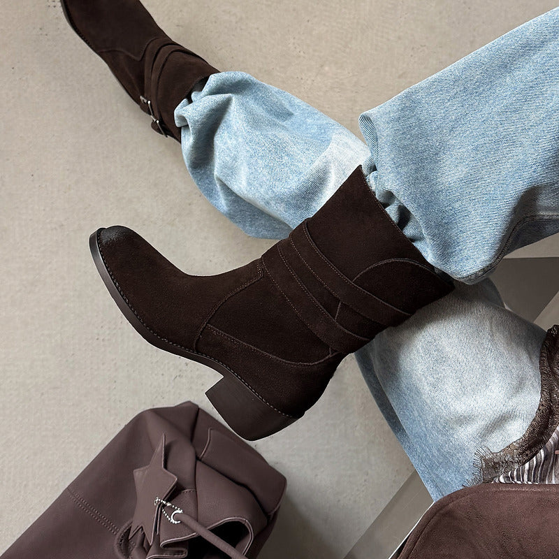 Felisa | Botas western de ante auténtico
