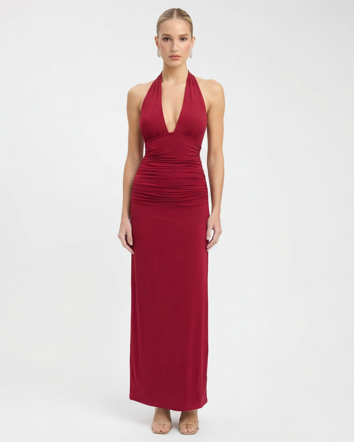 Lorena | Vestido Maxi Halter con Espalda Abierta