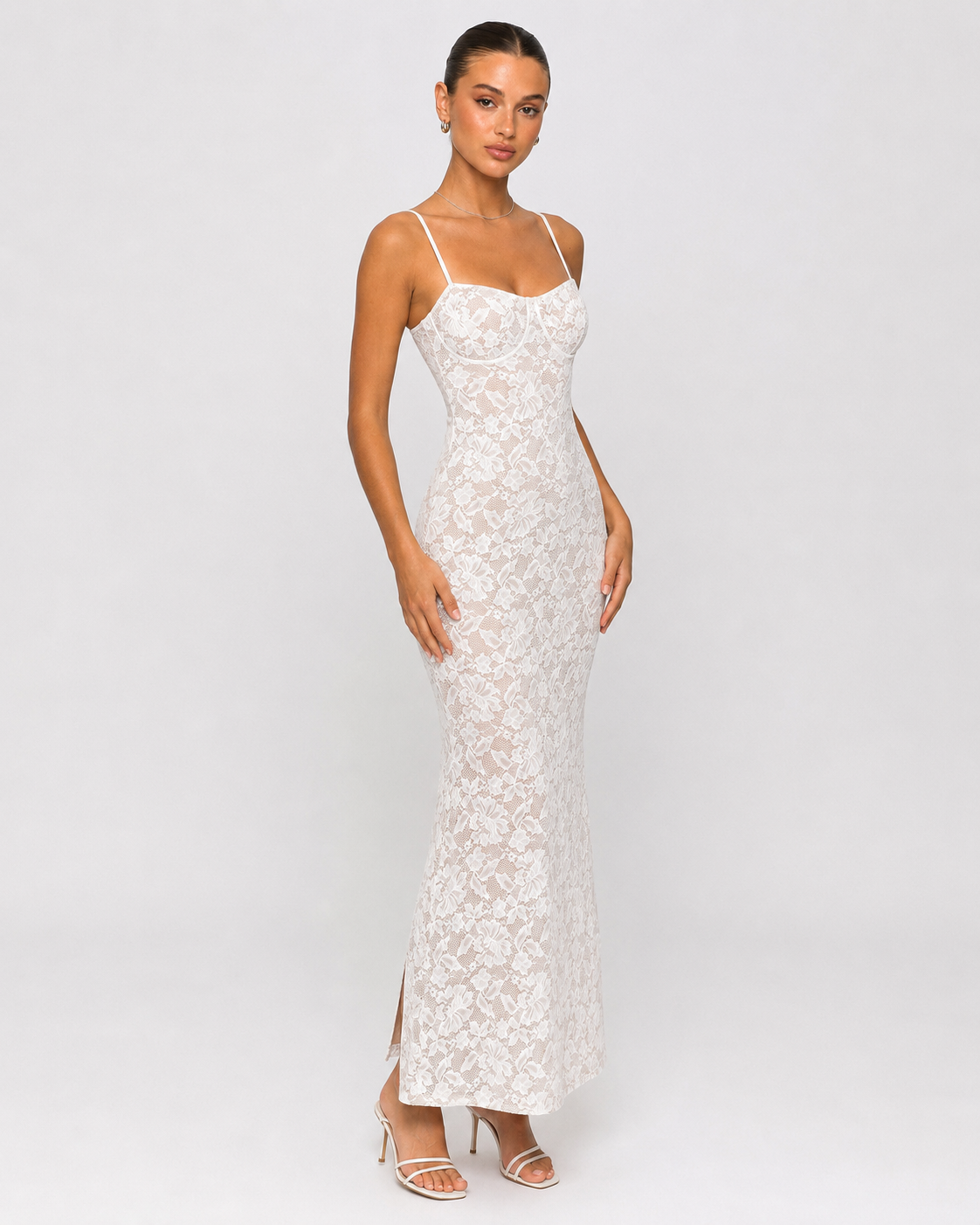 Blanca | Vestido Maxi de Encaje Floral