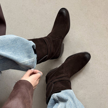 Felisa | Botas western de ante auténtico