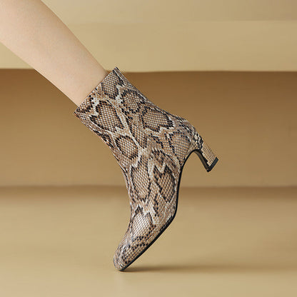 Milagros | Botines efecto reptil