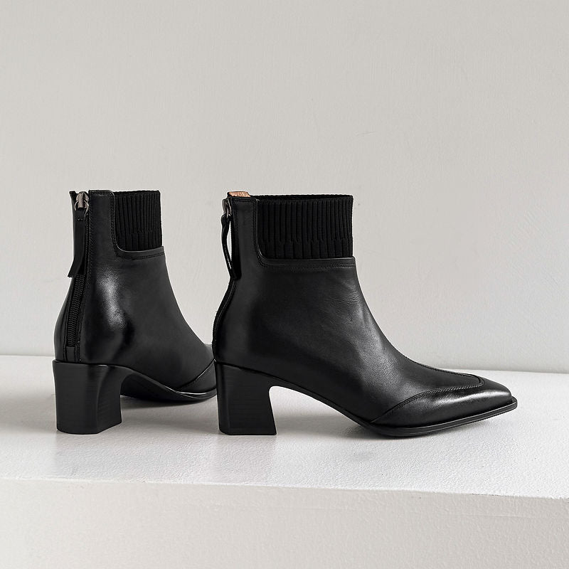 Gracia | Botines de piel auténtica con tacón